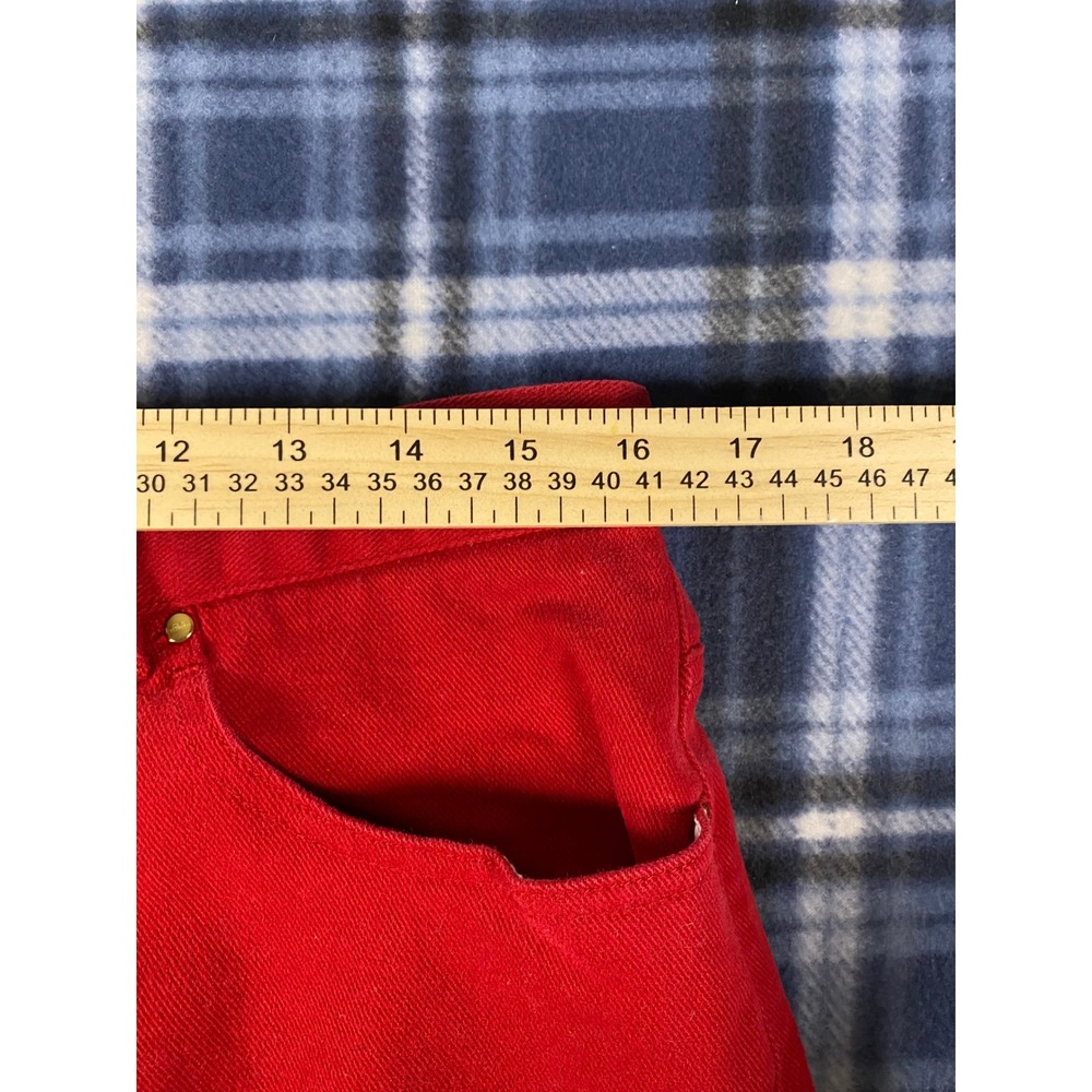 Lauren Jeans Co Ralph Lauren Red Straight Leg Denim Pants Womens 14 Cotton Blend - Picture 5 of 8